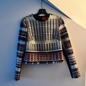 Clover Canyon neoprene long sleeve top - size small